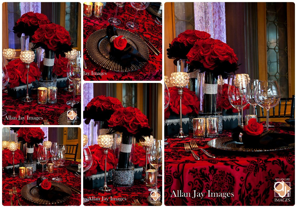 Black And Silver Wedding Decorations
 Red Black And Silver Wedding