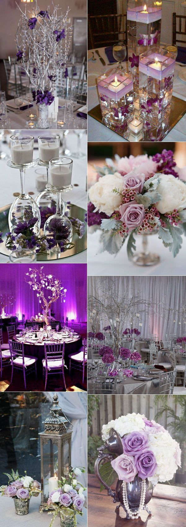 Black And Silver Wedding Decorations
 Stunning Wedding Color Ideas In Shades Purple And
