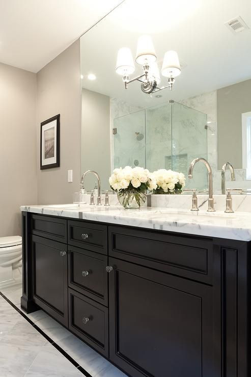 Black And White Bathroom Vanity
 100 Fabulous Black White Gray Bathroom Design WITH PICTURES