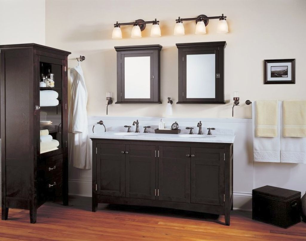 Black And White Bathroom Vanity
 classy in black and white Bathroom vanity lighting ideas