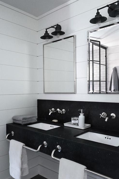 Black And White Bathroom Vanity
 32 Trendy And Chic Industrial Bathroom Vanity Ideas DigsDigs