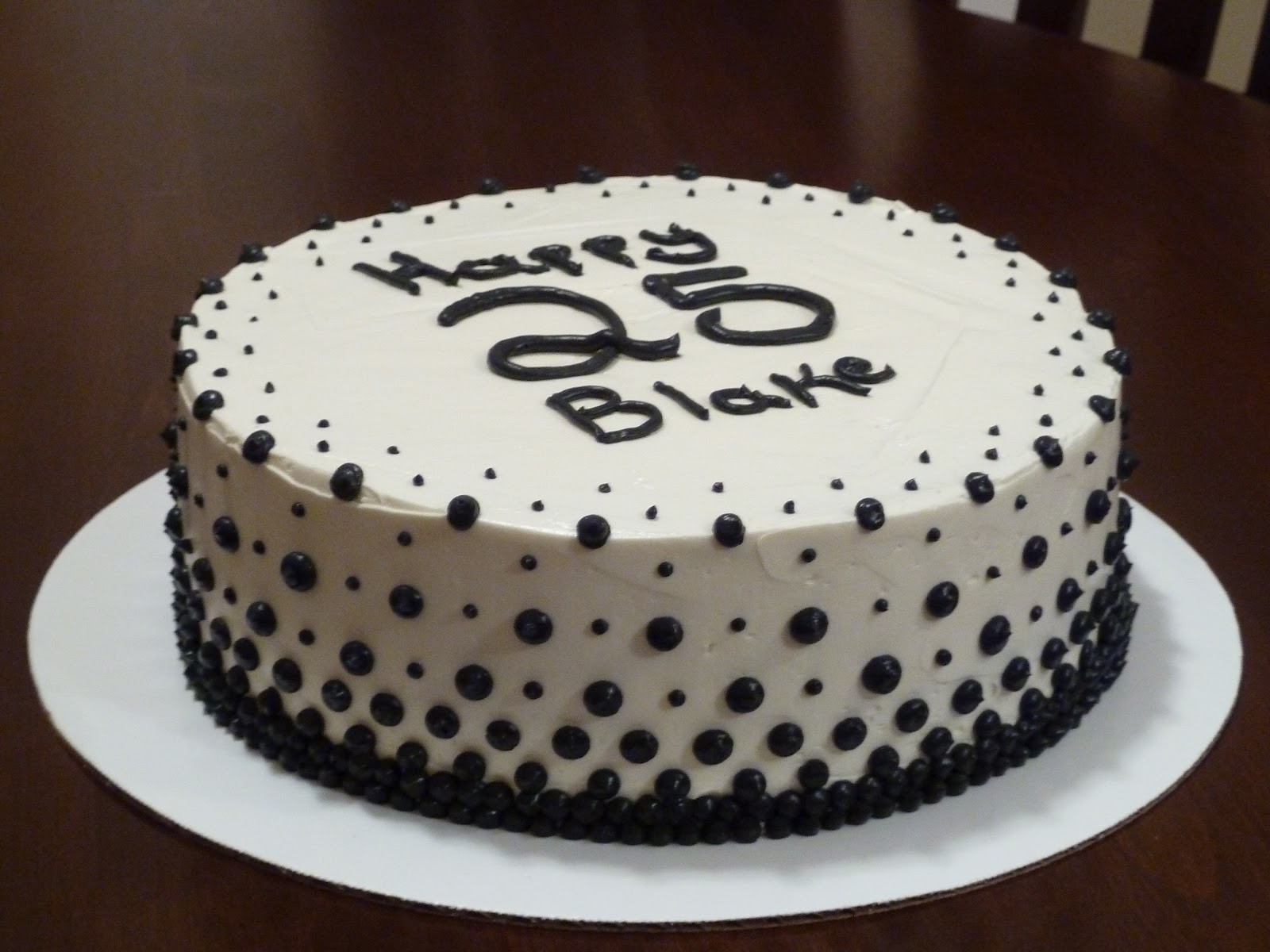 Black And White Birthday Cake
 LaMare Bakery Red Velvet Black and White Birthday Cake