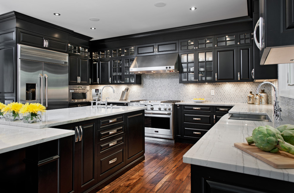 Black And White Kitchen Cabinets
 20 Luxurious Kitchen Designs Decorating Ideas