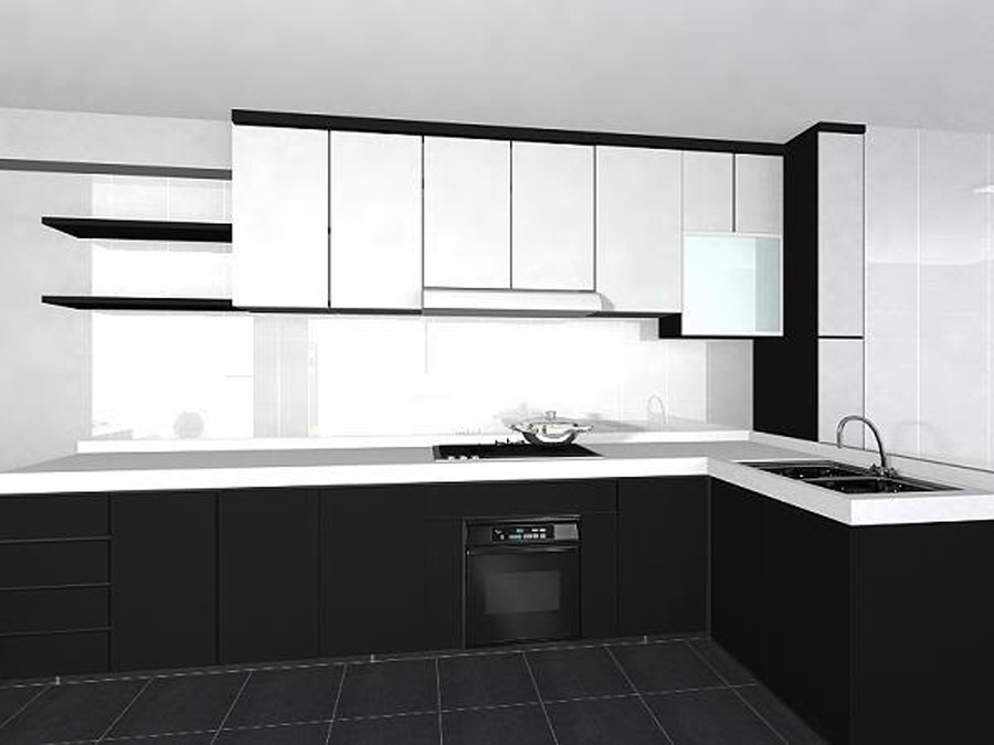 Black And White Kitchen Cabinets
 Black and White Kitchen Cabinets