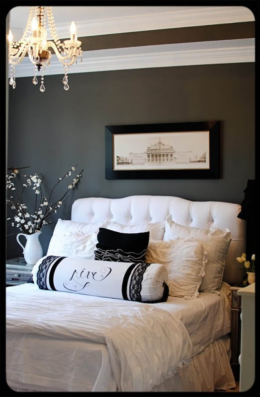 Black And White Master Bedroom
 The Olde Farmhouse on Windmill Hill Master Bedroom My