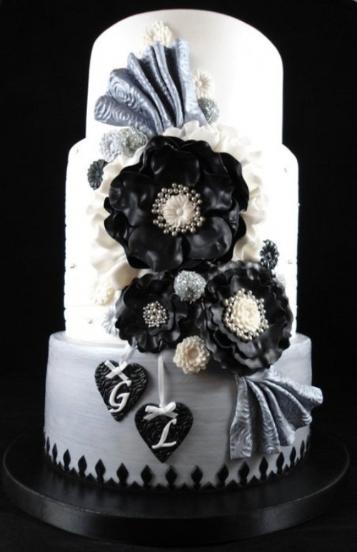 Black And White Wedding Cake
 Amazing Black And White Wedding Cakes [40 Pic] Awesome