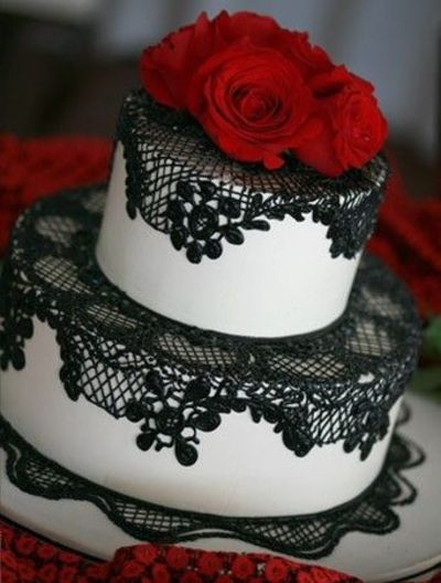 Black And White Wedding Cake
 Amazing Red Black And White Wedding Cakes [27 Pic