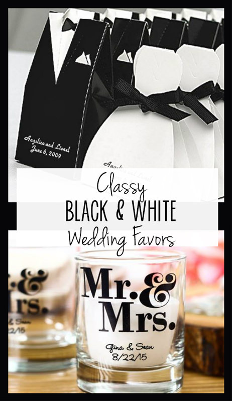 Black And White Wedding Favors
 Classy Black and White Wedding Favors