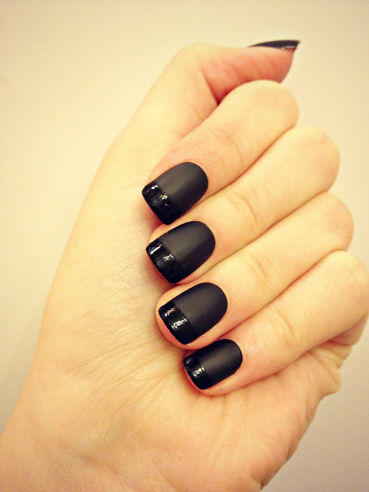 Black Nail Styles
 Sybella Nails black matte manicure nails