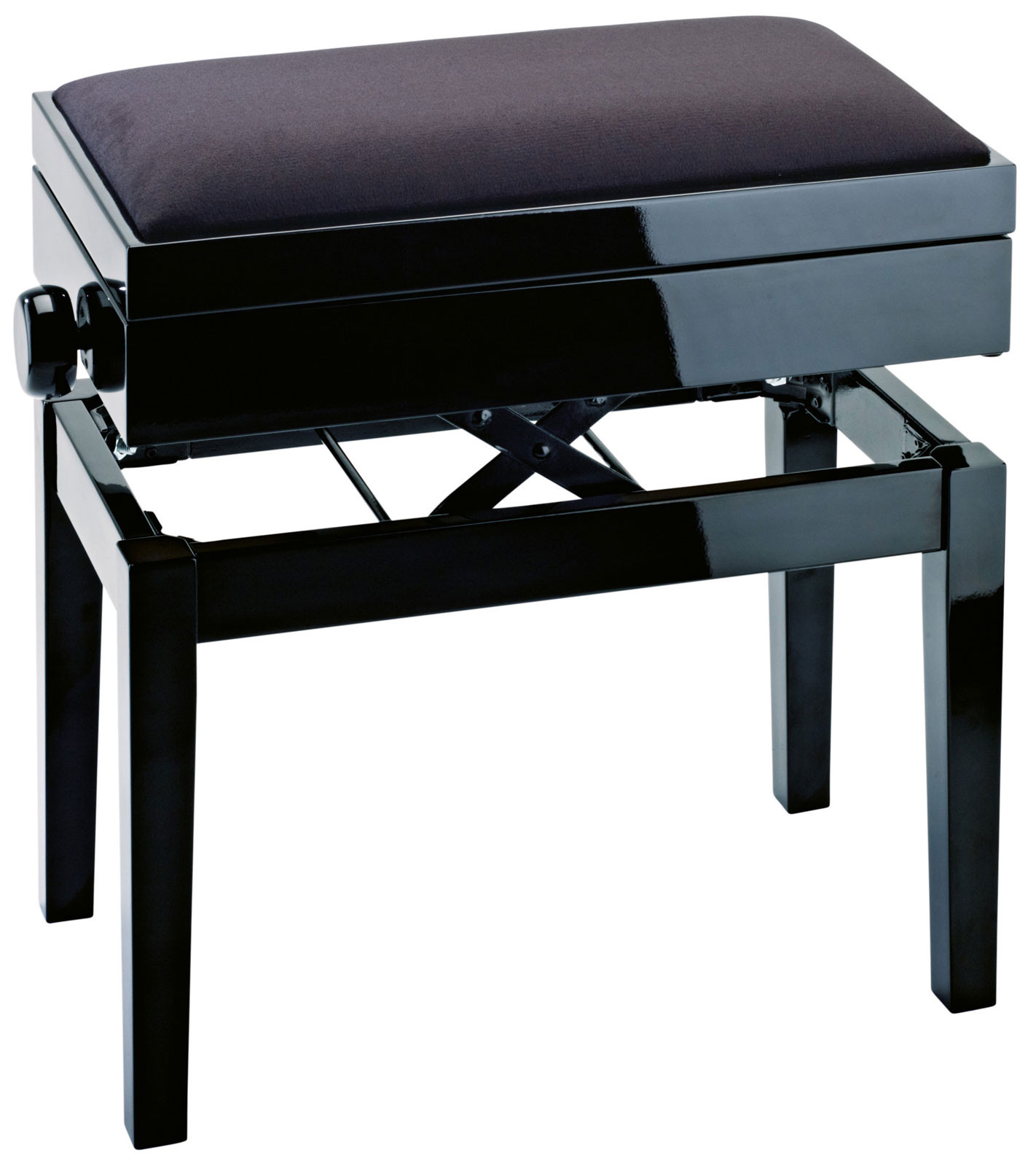Black Velvet Storage Bench
 Konig & Meyer Piano Bench Black Velvet With Storage