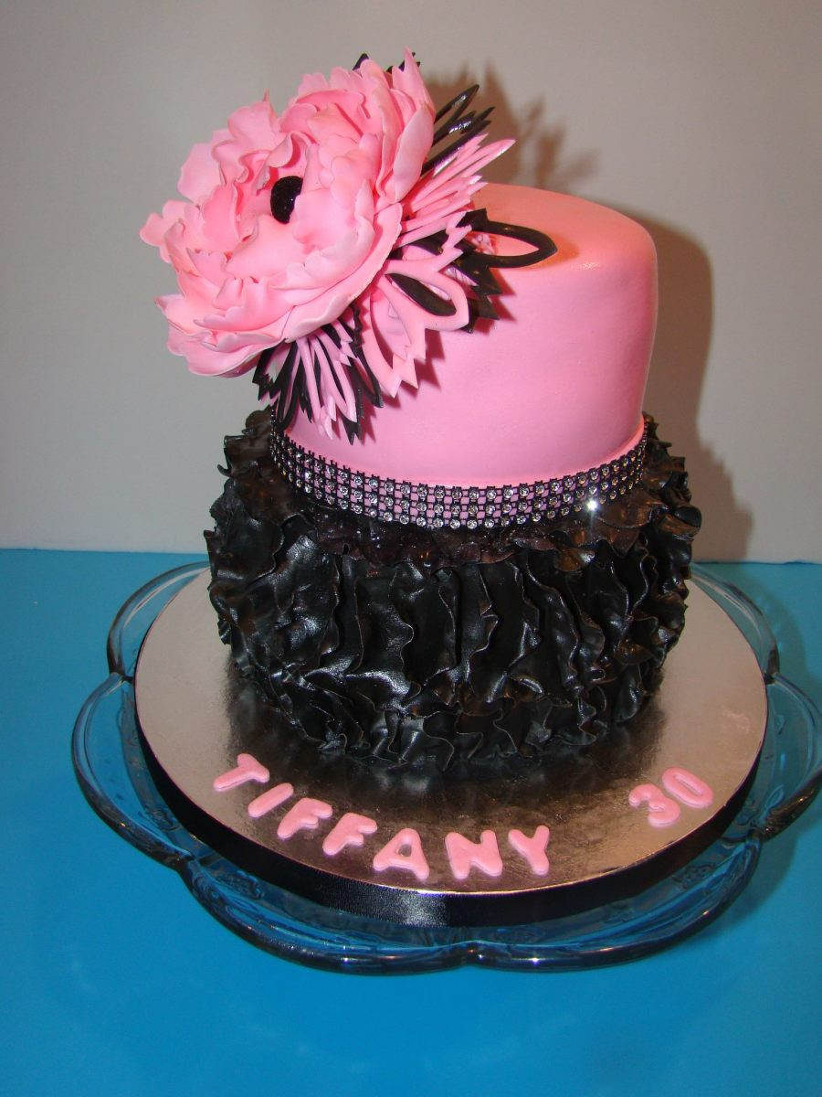 Bling Birthday Cakes
 Pink and Black bling Birthday Cake Cake Decorating