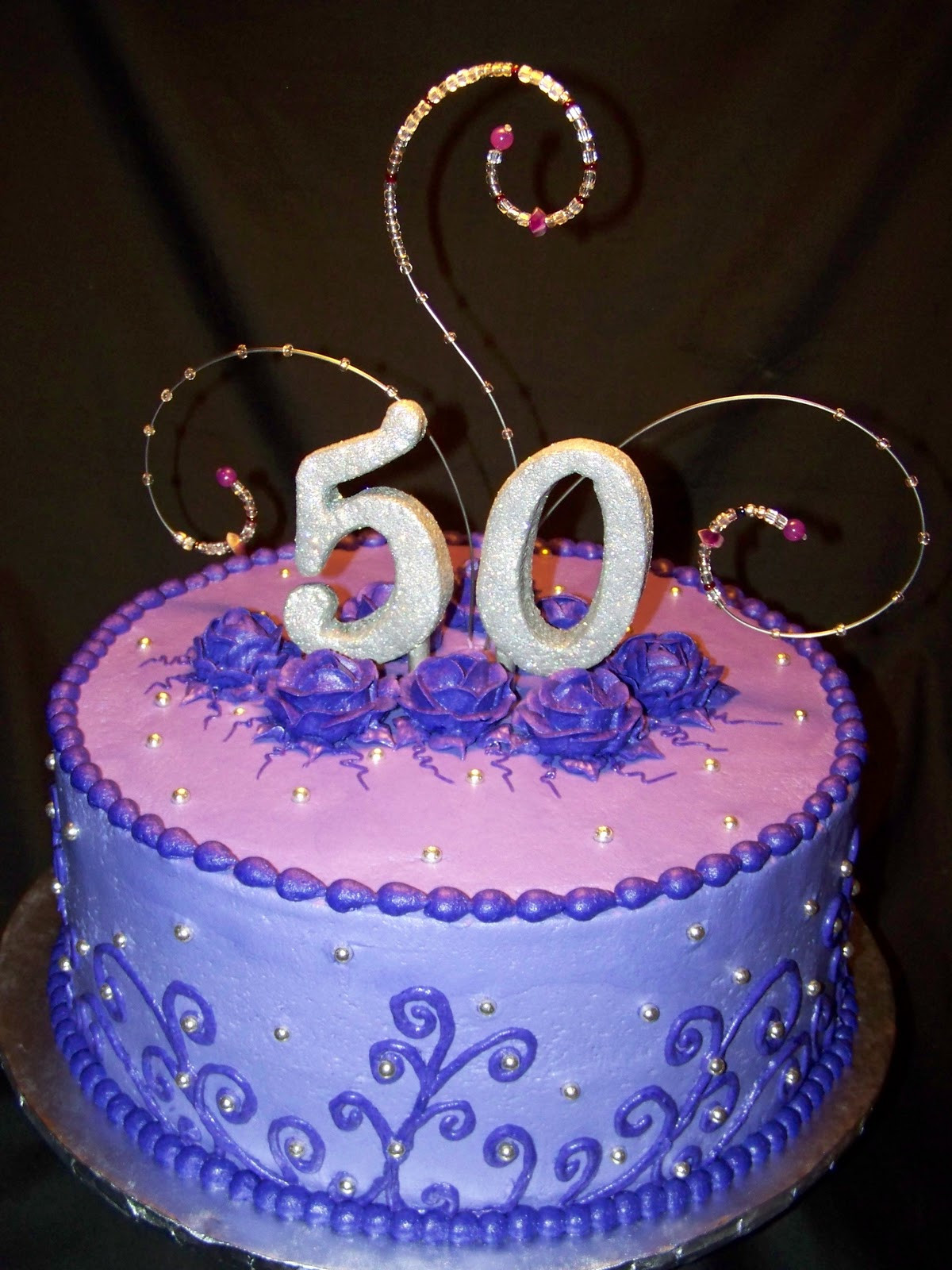 Bling Birthday Cakes
 Cakes by Kristen H Purple and Bling 50th Birthday Cake