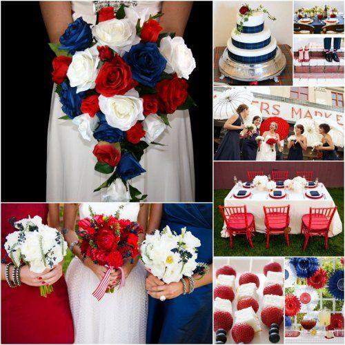Blue And Red Wedding Colors
 A Patriotic Wedding Party Venue at the Grove