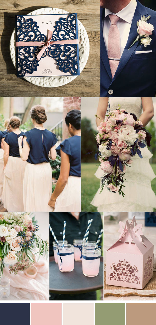 Blue And Red Wedding Colors
 20 Fabulous Ideas For An Elegant Navy And Pink Wedding