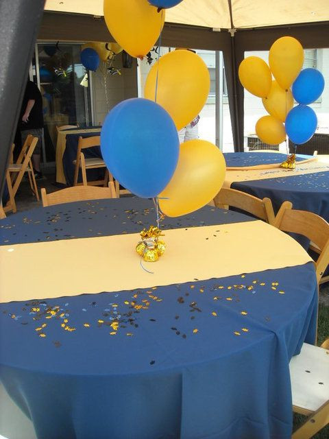 Blue And Yellow Graduation Party Ideas
 College Graduation Graduation End of School Party Ideas