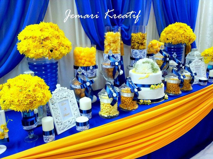 Blue And Yellow Graduation Party Ideas
 Jemari Kreatif Design Candy Buffet Royal Blue and
