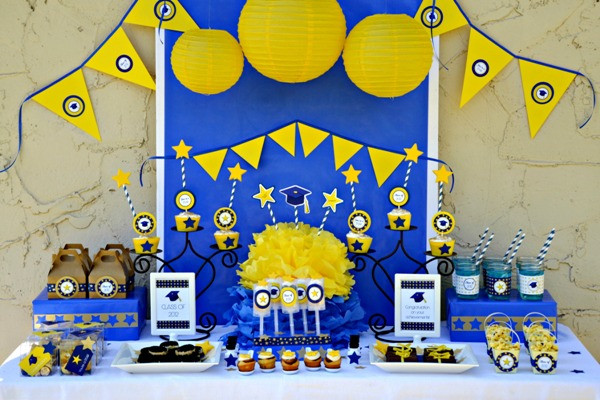 Blue And Yellow Graduation Party Ideas
 Crissy s Crafts Graduation Party Ideas FREE Graduation