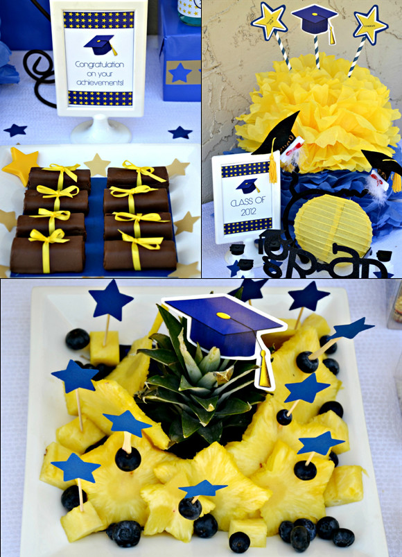 Blue And Yellow Graduation Party Ideas
 Crissy s Crafts Graduation Party Ideas FREE Graduation