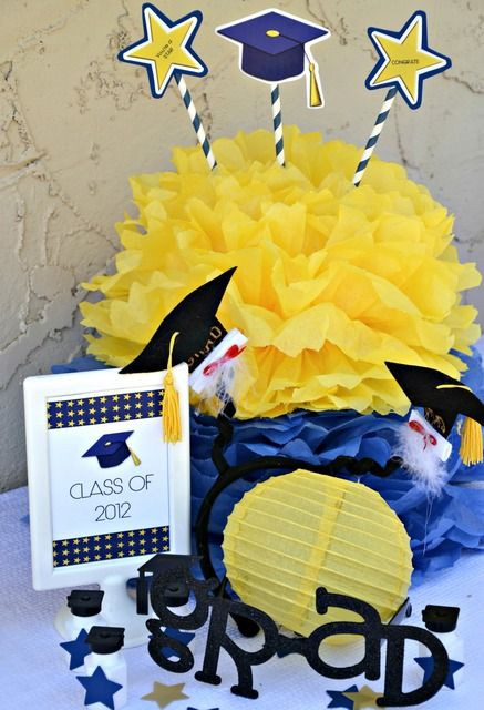 Blue And Yellow Graduation Party Ideas
 1 of 19 Blue and Yellow Graduation End of School