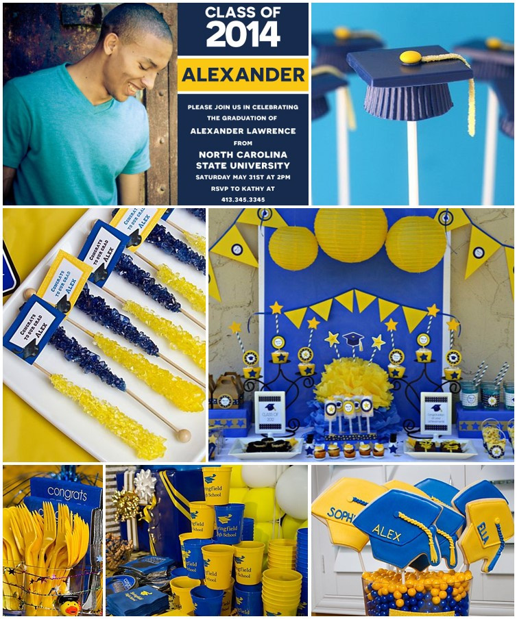 Blue And Yellow Graduation Party Ideas
 Blue & Yellow Graduation Party Inspiration Board