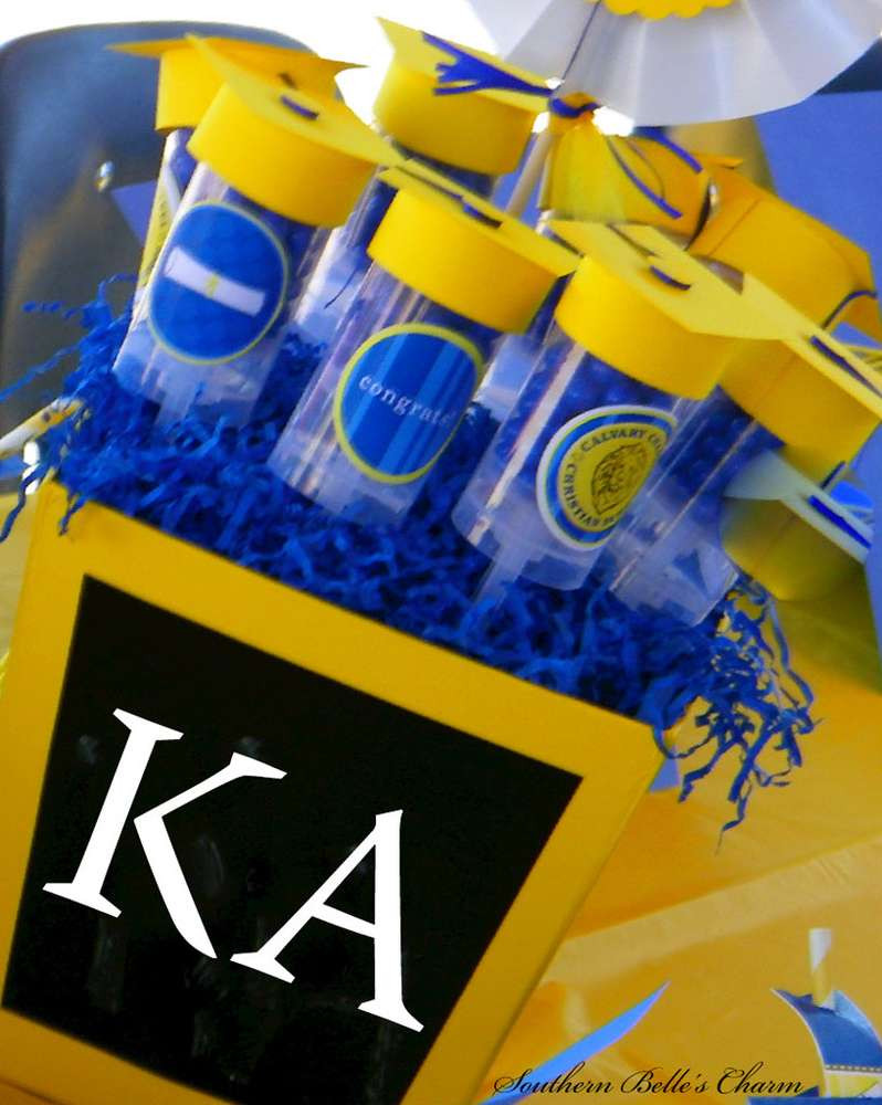 Blue And Yellow Graduation Party Ideas
 Blue & Yellow Graduation End of School Party Ideas