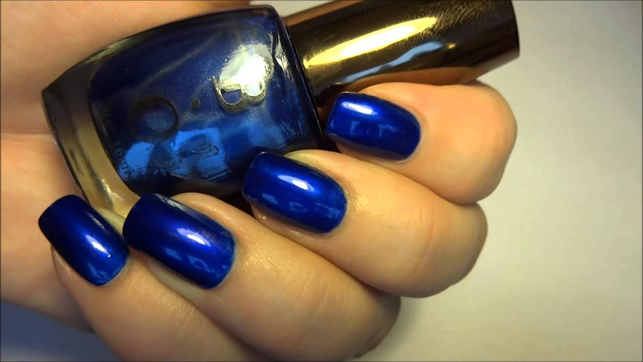 Blue Gel Nail Designs
 Born Pretty Store Navy Blue Shiny Nail Art Polish Enamel
