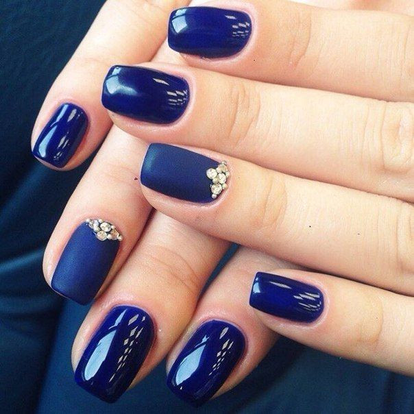 Blue Gel Nail Designs
 The 25 best Blue matte nails ideas on Pinterest