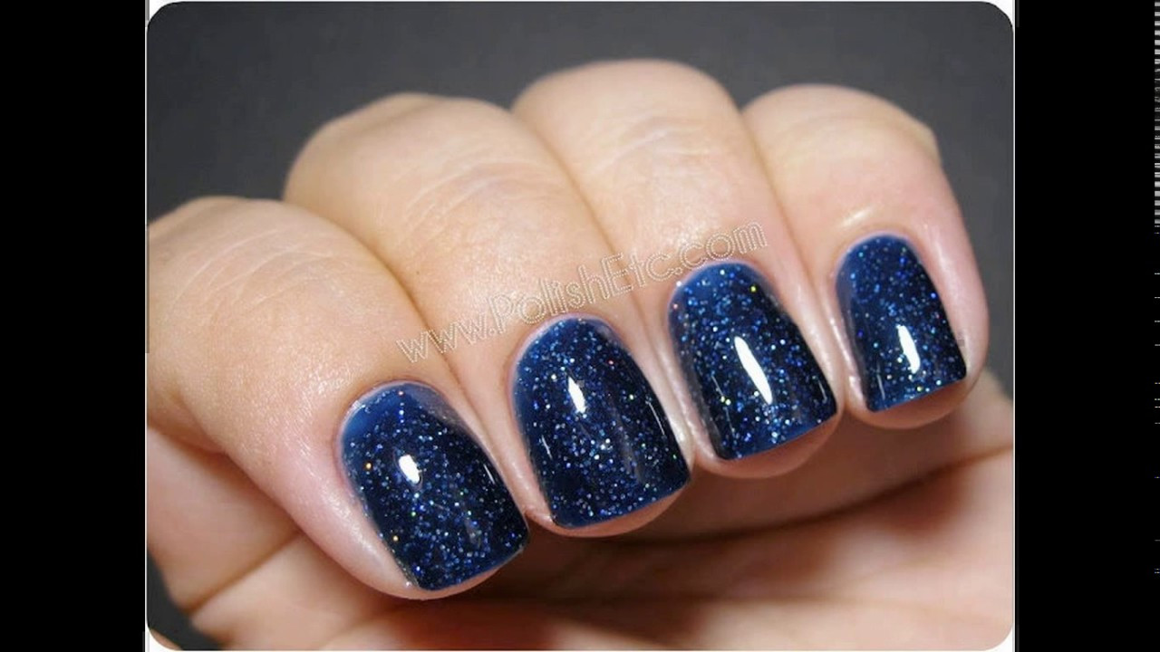 Blue Nail Colors
 Navy blue nail polish designs