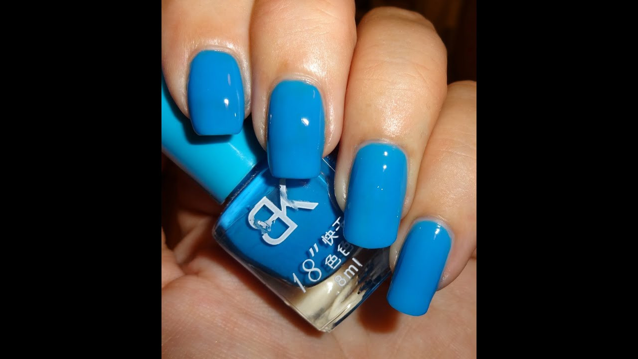 Blue Nail Colors
 Born Pretty Store BK Sweet Color Nail Polish Neon Blue