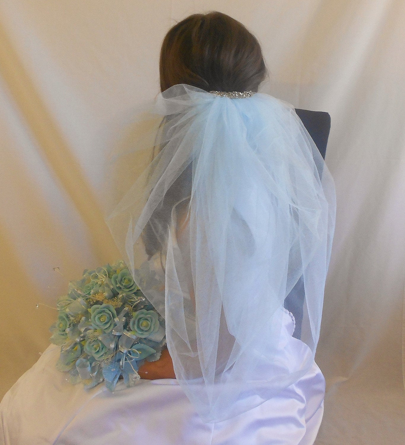 Blue Wedding Veil
 Bubble Bridal Veil Blue Bridal Veil Blue Wedding Veil With