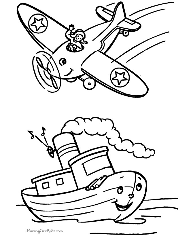 Boat Coloring Pages For Toddlers
 Kids boat coloring 023