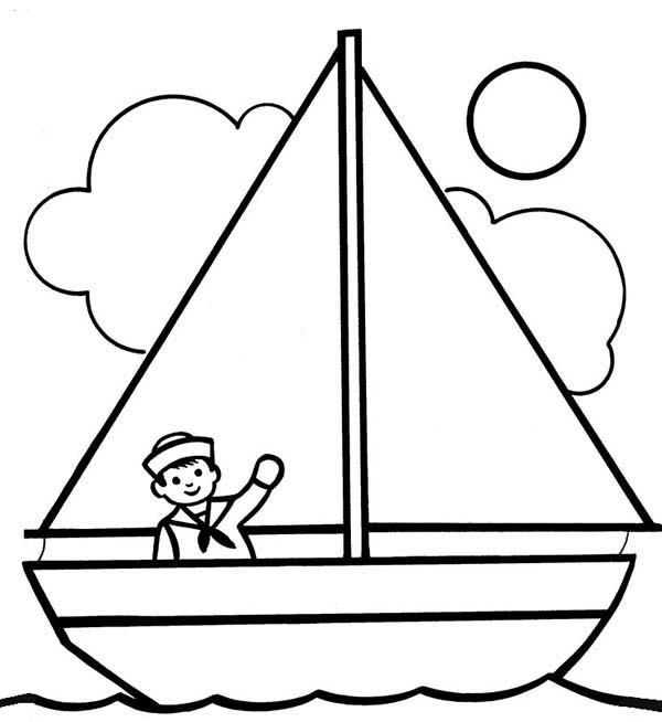 Boat Coloring Pages For Toddlers
 Sailboat Drawing For Kids