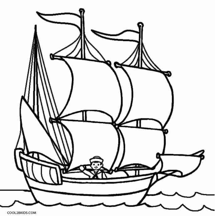 Boat Coloring Pages For Toddlers
 Sailboat Drawing For Kids