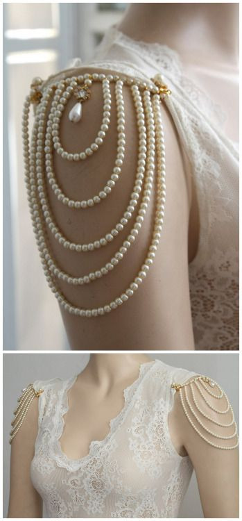 Body Jewelry Top
 BUY or DIY Pearl Shoulder Epaulettes or Pearl Body
