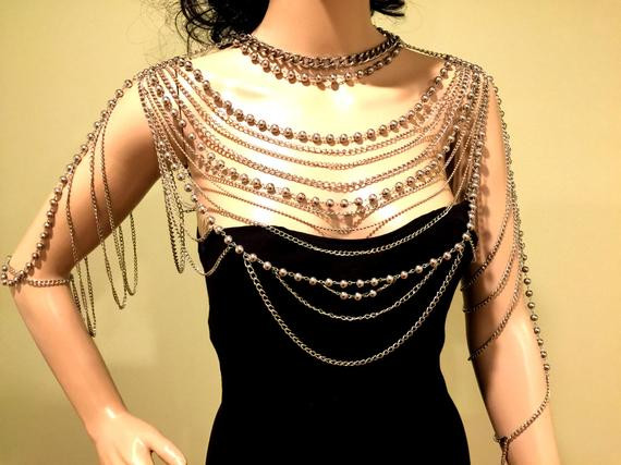 Body Jewelry Top
 Shoulder Jewelry Shoulder Chains Body Chains Top by MirelaS