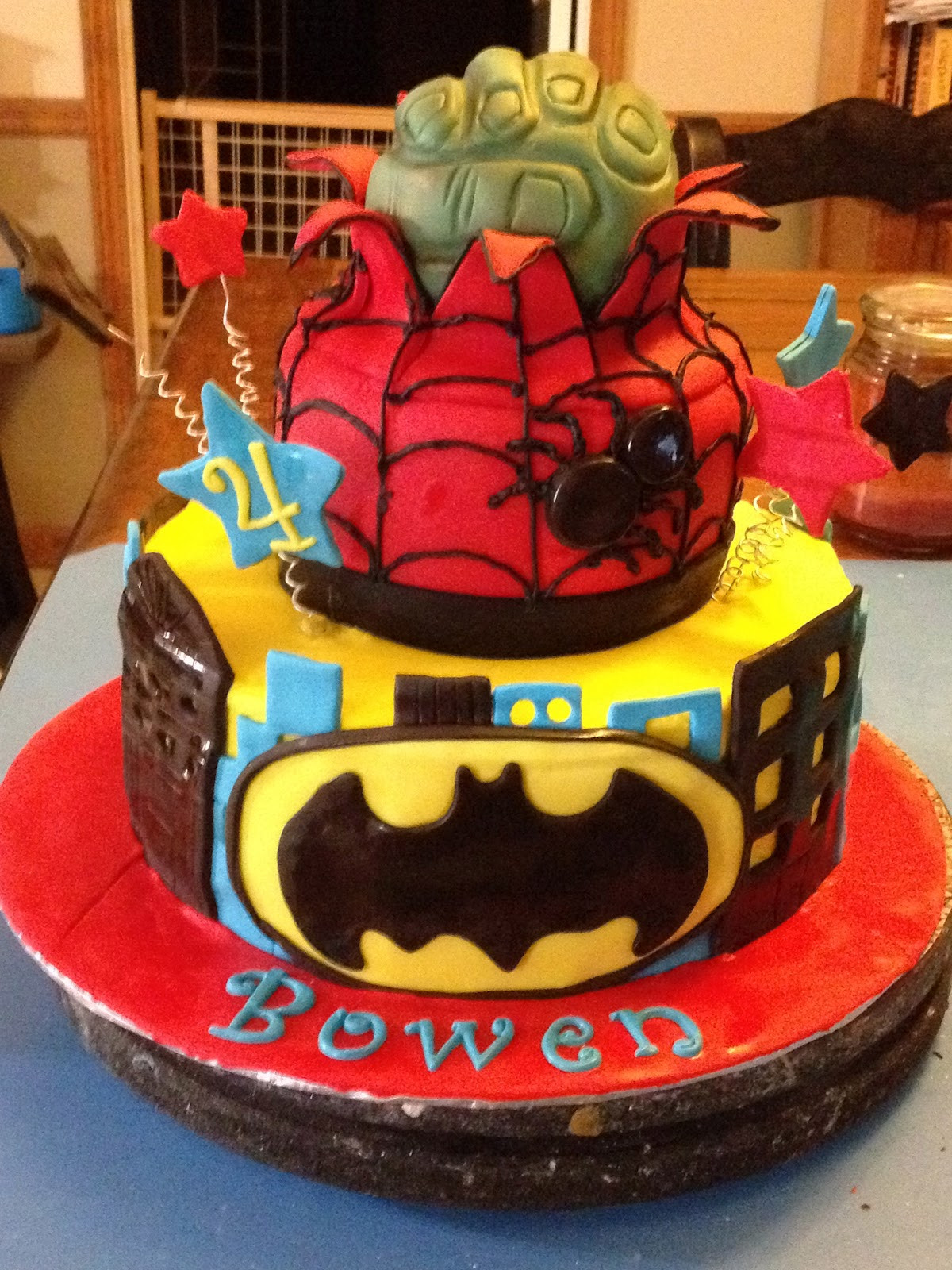 Boy Birthday Cake
 Learning To Fly Cakes and Pastries A Superhero Cake for a