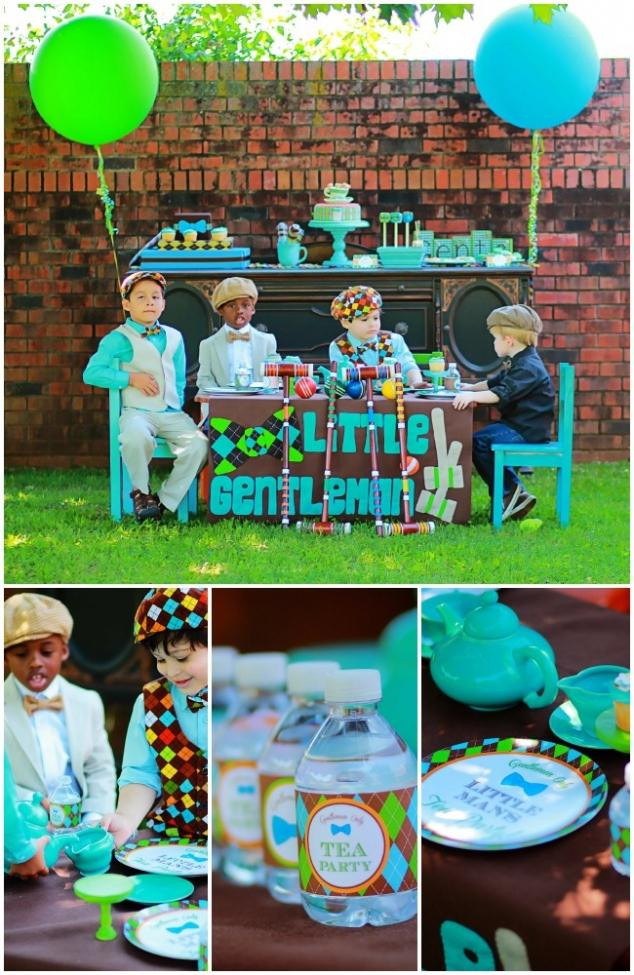 Boy Themed Birthday Party Ideas
 Little Man Boys Tea Party Spaceships and Laser Beams