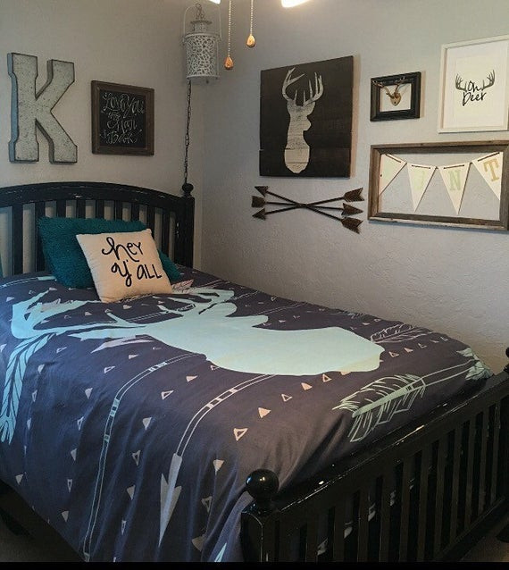 Boy Twin Bedroom Set
 SALE Deer Arrow Bedding for Kids Deer Arrow Duvet for Boys