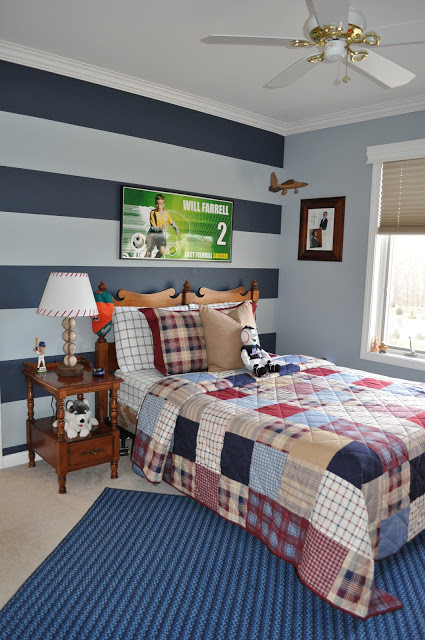 Boys Bedroom Paint
 Northern Nesting Striped Accent Wall