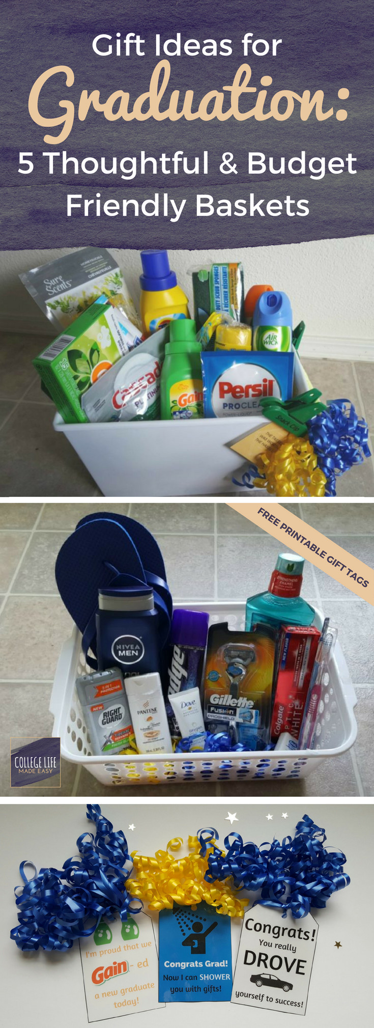 Boys Graduation Gift Ideas
 5 DIY Going Away to College Gift Basket Ideas for Boys