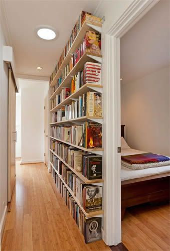 Bracketless Shelves DIY
 12 Unique Alternative Bookshelf Ideas