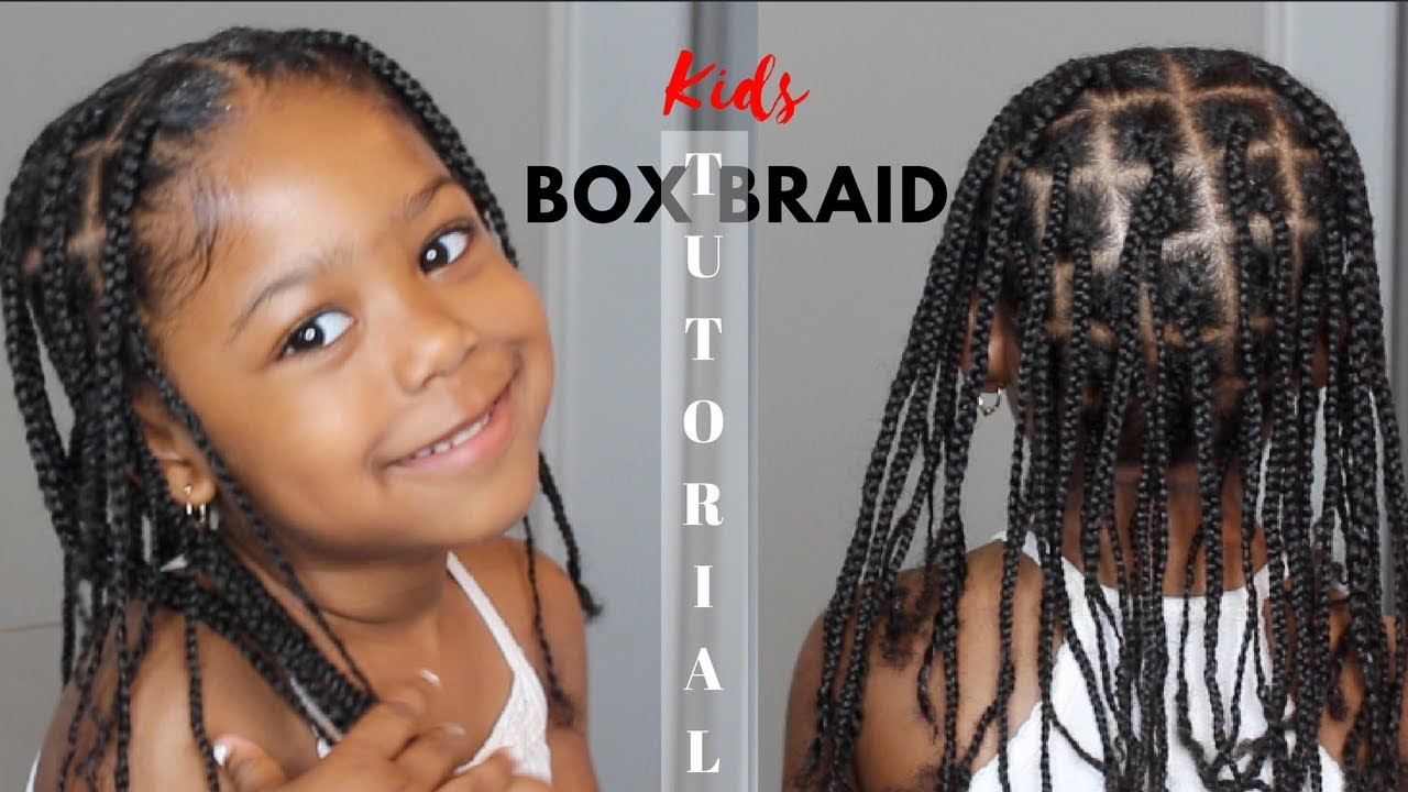 Braided Hairstyles For Kids With Weave
 Kids Box Braid Tutorial No Extensions Added