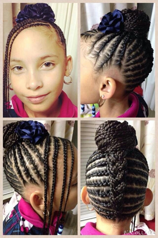 Braided Hairstyles For Kids With Weave
 Beautiful naturalhair naturalhairkids cornrows