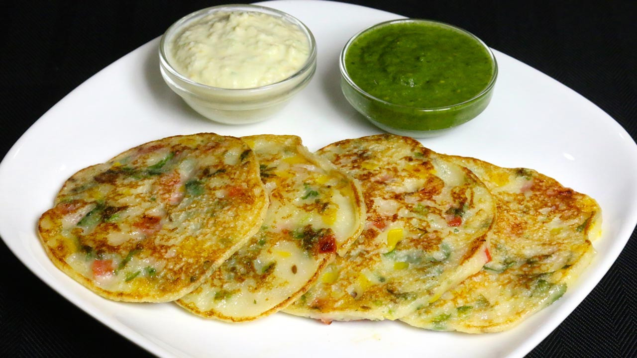 Bread Recipes Indian
 Bread Uttapam South Indian Snack Manjula s Kitchen