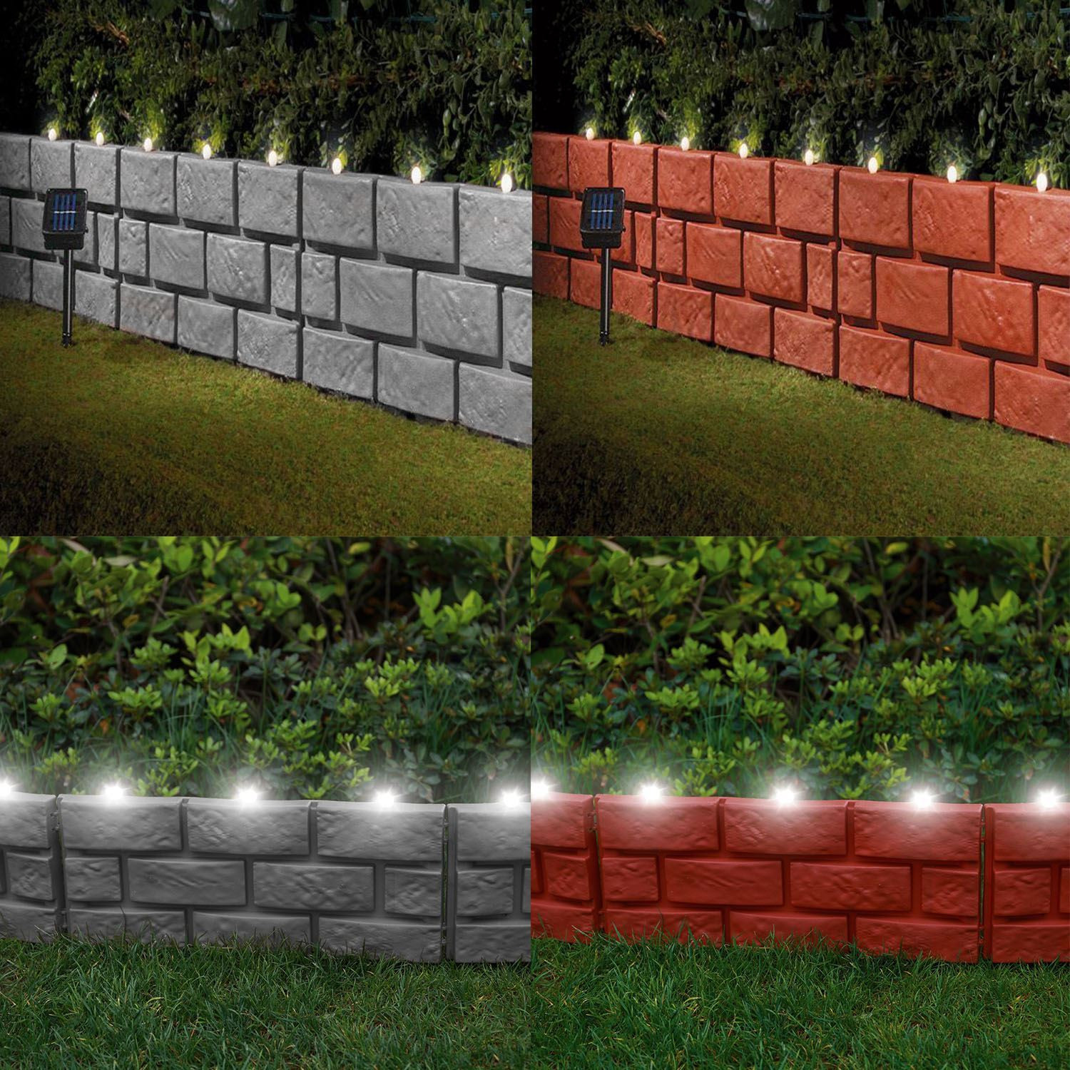 Brick Landscape Edging
 Instant Brick Effect Border Lawn Edging with LED Lights
