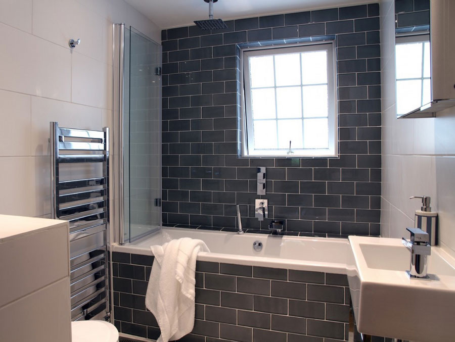 Brick Tile Bathroom
 Unique Home Interior with Breathtaking Views in Cornwall