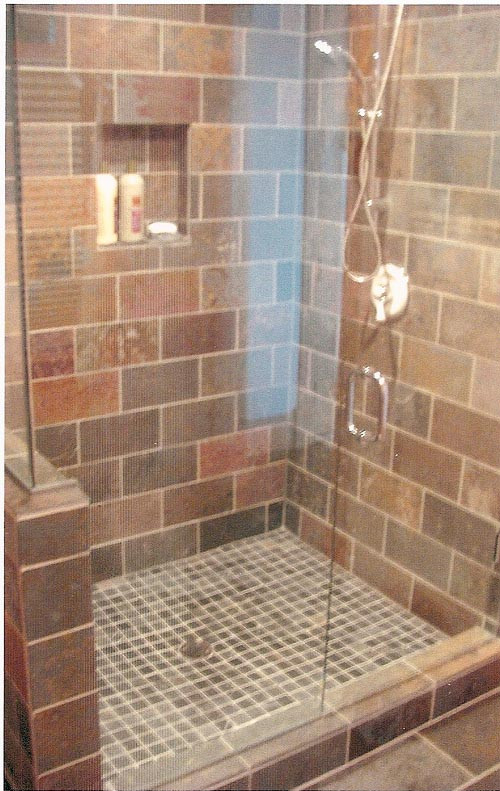 Brick Tile Bathroom
 Creative Custom Kitchens and Renovations Furniture and
