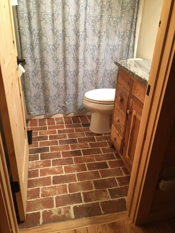 Brick Tile Bathroom
 This brick bathroom floor is Wright s Ferry tiles in the