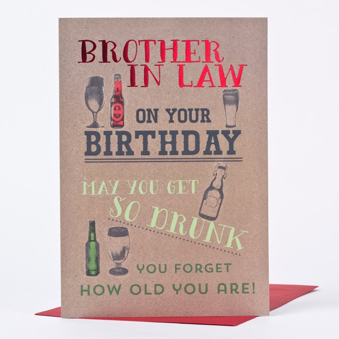 Brother In Law Birthday Cards
 Birthday Card Brother in Law For Your Age