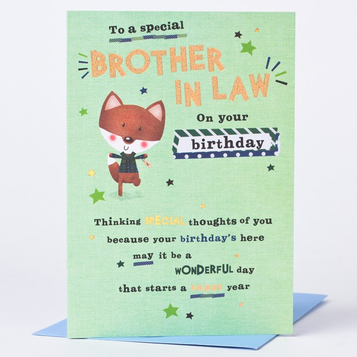 Brother In Law Birthday Cards
 Birthday Card To A Special Brother In Law